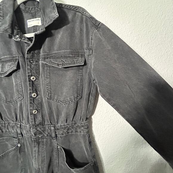 NEW Free People We The Free Touch The Sky One-Piece Black Denim Size Small $178 - Picture 9 of 13